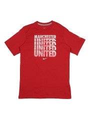 Nike Boys Red Man U Blockbuster Printed T-shirt
