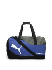 Puma Unisex Black & Blue Fundamentals Sports Duffle Bag