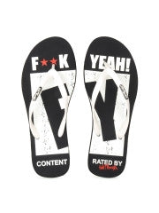 Sole Threads Women Black & White Flip Flops